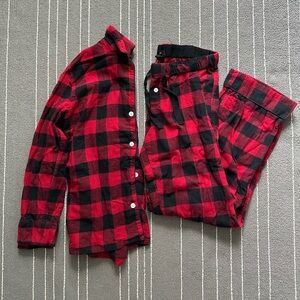 Jcrew Plaid Flannel Pajama Set